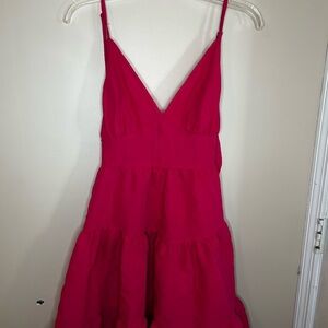 SHEIN Backless Pink Dress